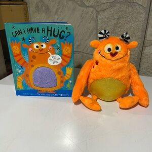 Orange Monster Plush Toy and Book Set